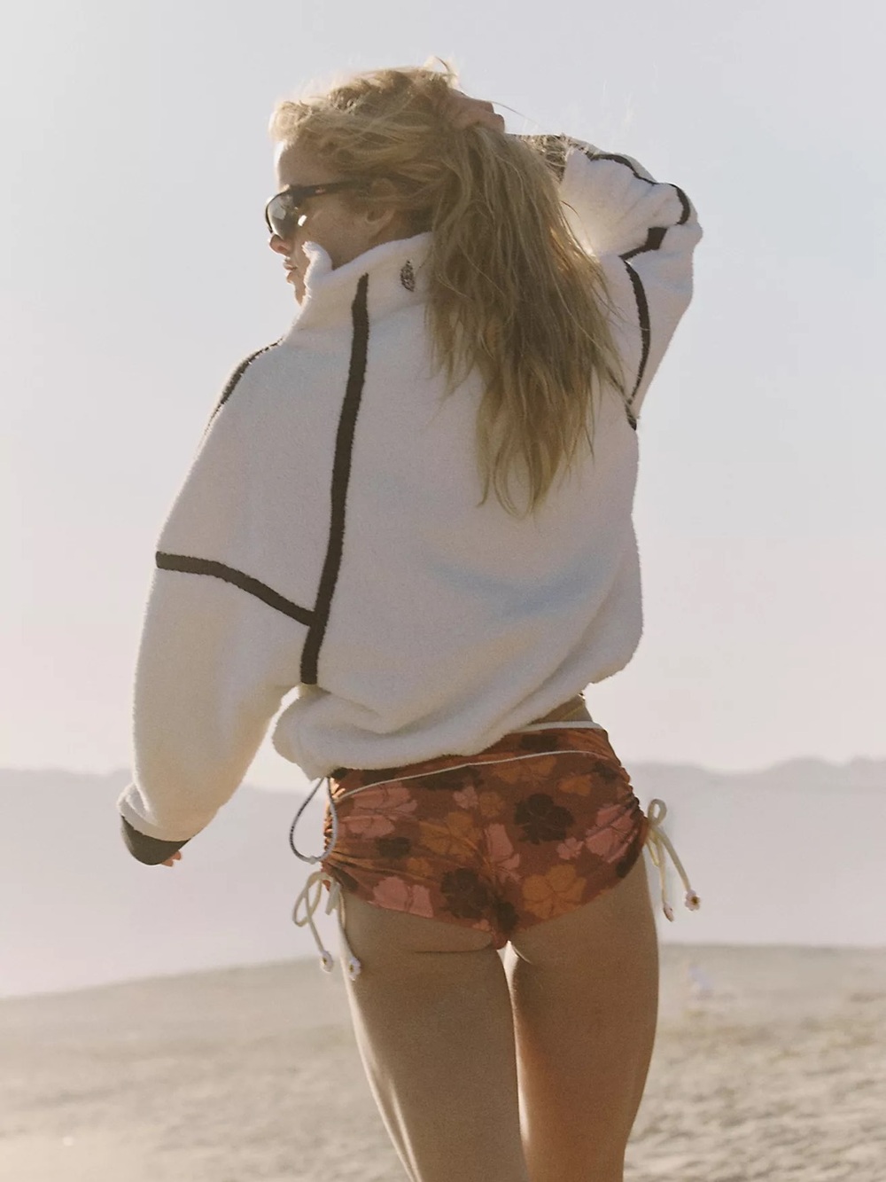 Free People FP Movement Mountain High Half-Zip Fleece Oversized Small NWOT